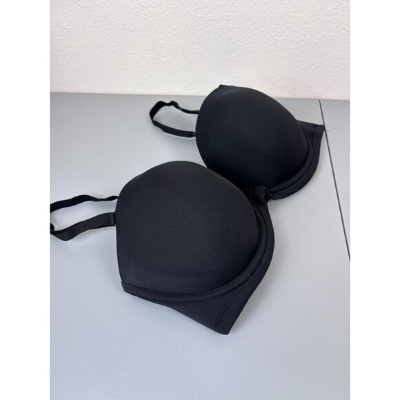 Wacoal women's 40DDD black red carpet strapless underwire bra lightly lined - Picture 2 of 5